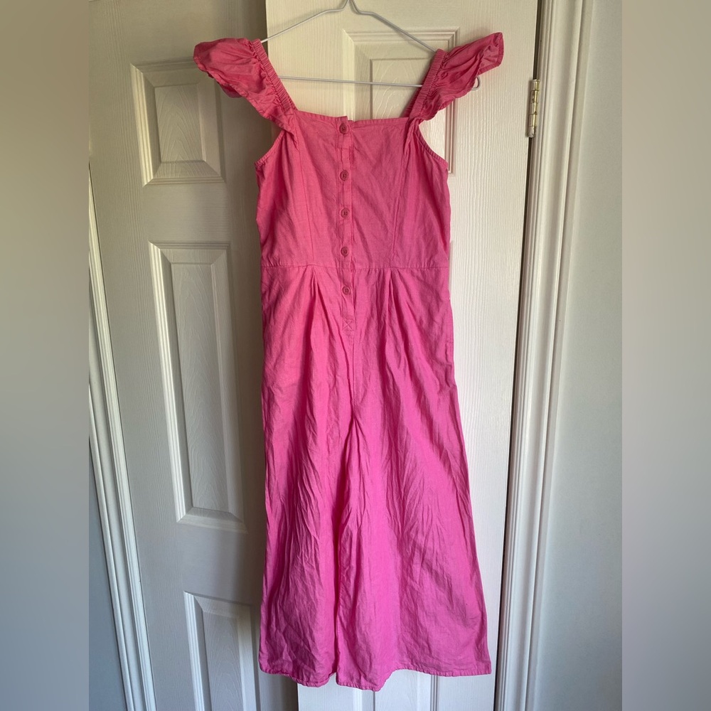 NWOT Nordstrom Pink Kids button up Romper Jumpsuit